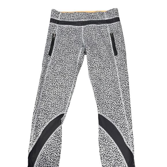 LULULEMON Inspire Tight II Mesh Size 6 Miss Mosaic White / Black - Picture 7 of 11
